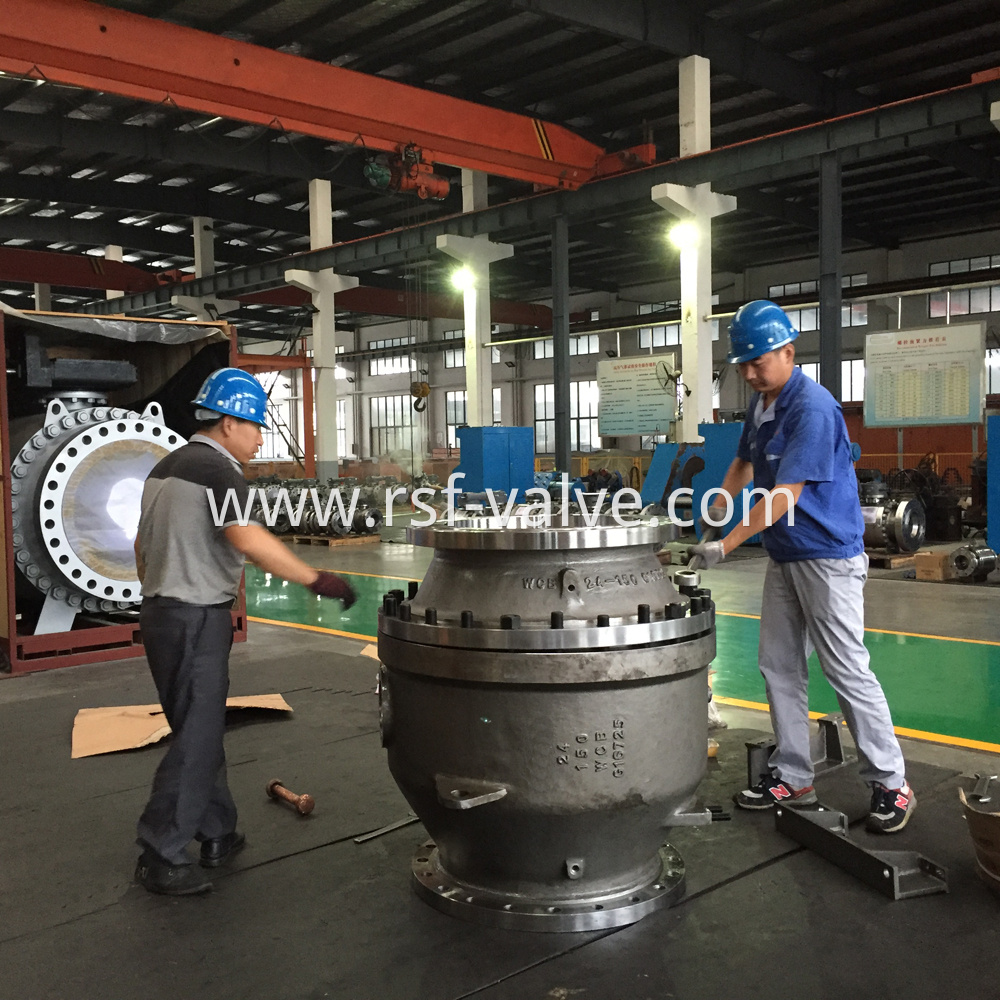 2pcs Body Cast Steel Trunnion Mounted Ball Valve 1